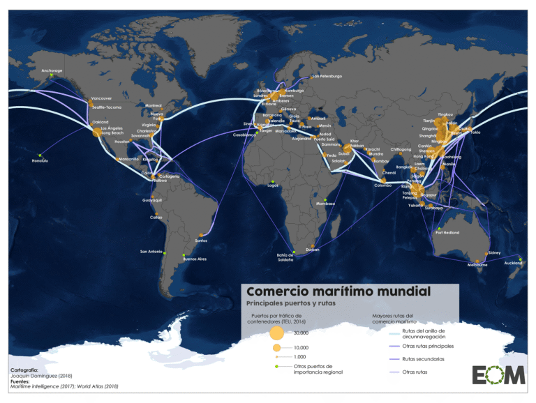 Mundo-Economía-Comercio-Transporte-Principales-rutas-comerciales-marítimas-del-mundo